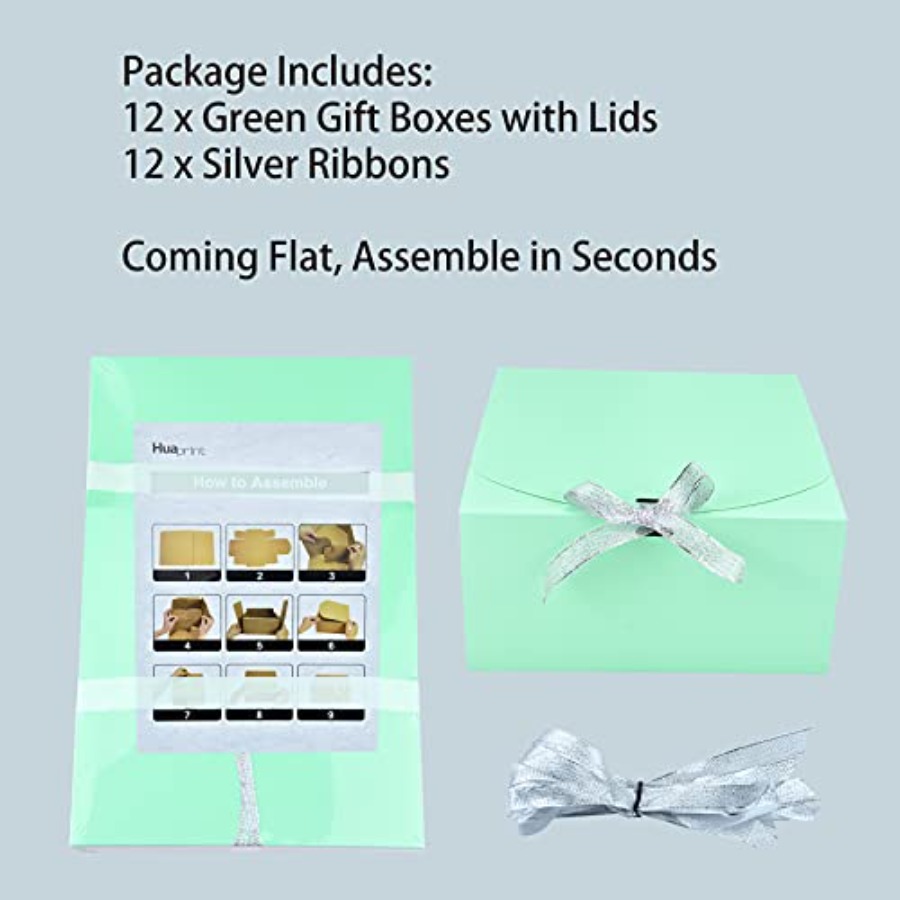 12 Sets Turquoise Green Gift B - Gift Box Wrap Set recensie en prijs