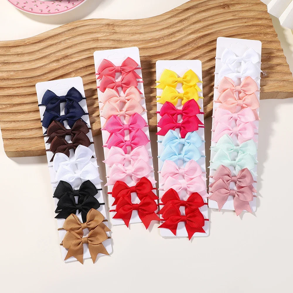 10Pcs Bows Elastic Hair rubber - Ribbon Bow Gift recensie en prijs