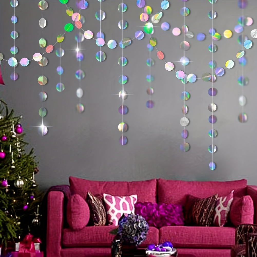 1pc Shimmering Iridescent Circ - Tinsel Garland Decoration recensie en prijs