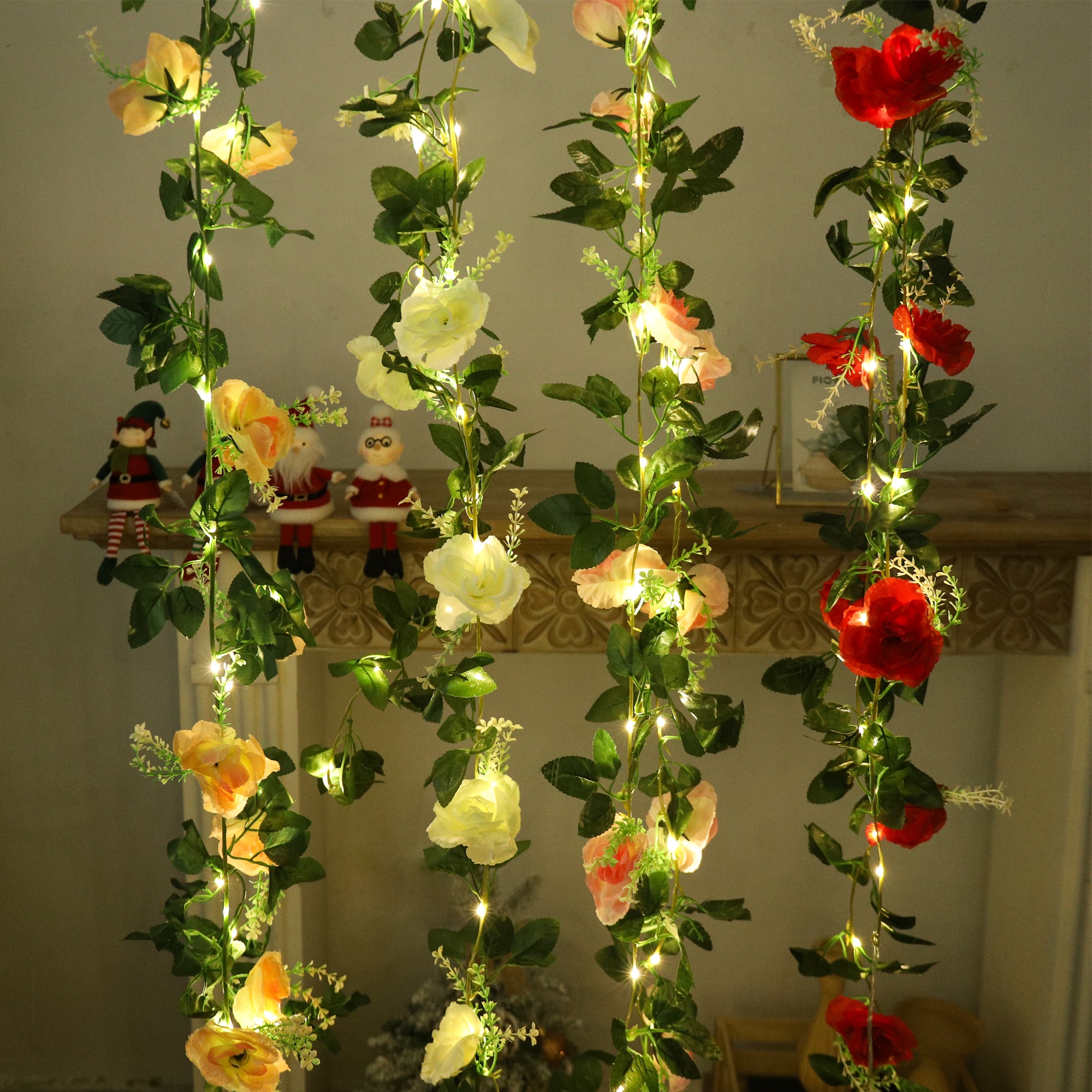 Rose LED Vine Light String Art - Christmas Wreath Fake recensie en prijs