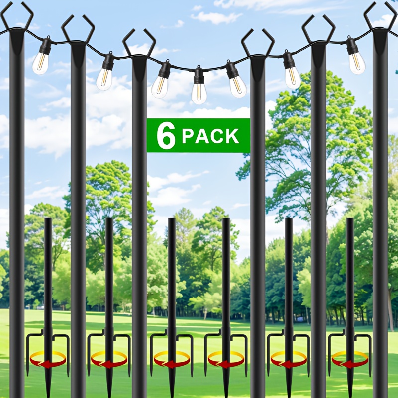 6pcs Metal Light Poles, 8.9ft  - Christmas Lights Outdoor recensie en prijs