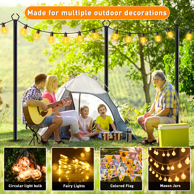 6pcs Metal Light Poles, 8.9ft  - Christmas Lights Outdoor recensie en prijs