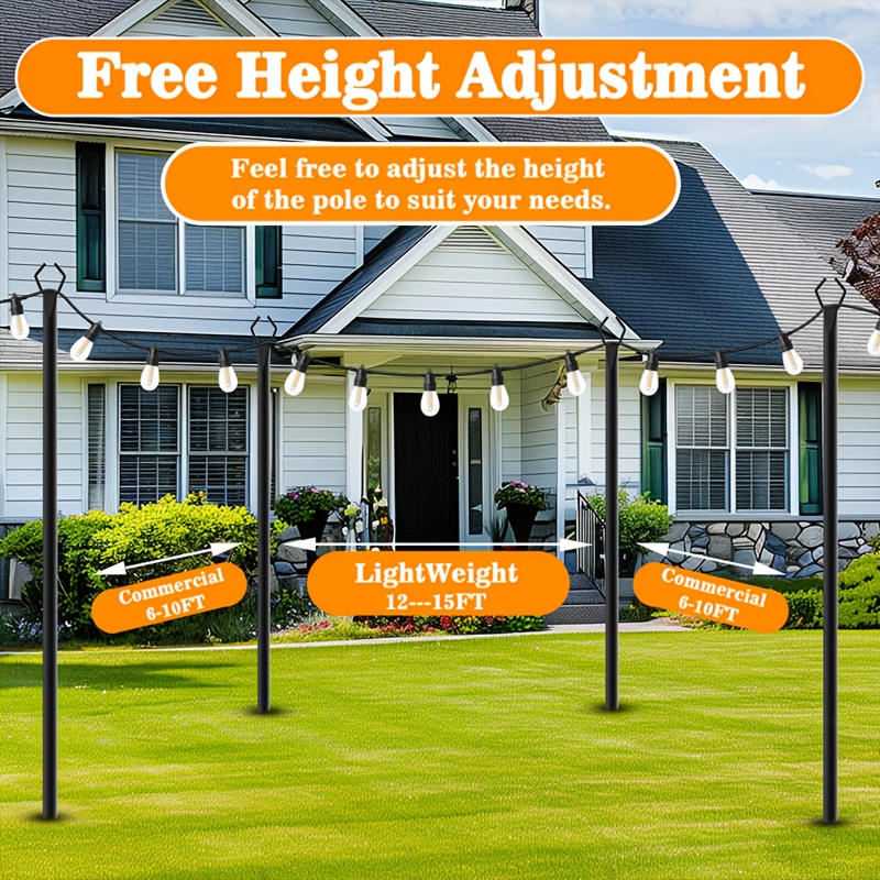 6pcs Metal Light Poles, 8.9ft  - Christmas Lights Outdoor recensie en prijs