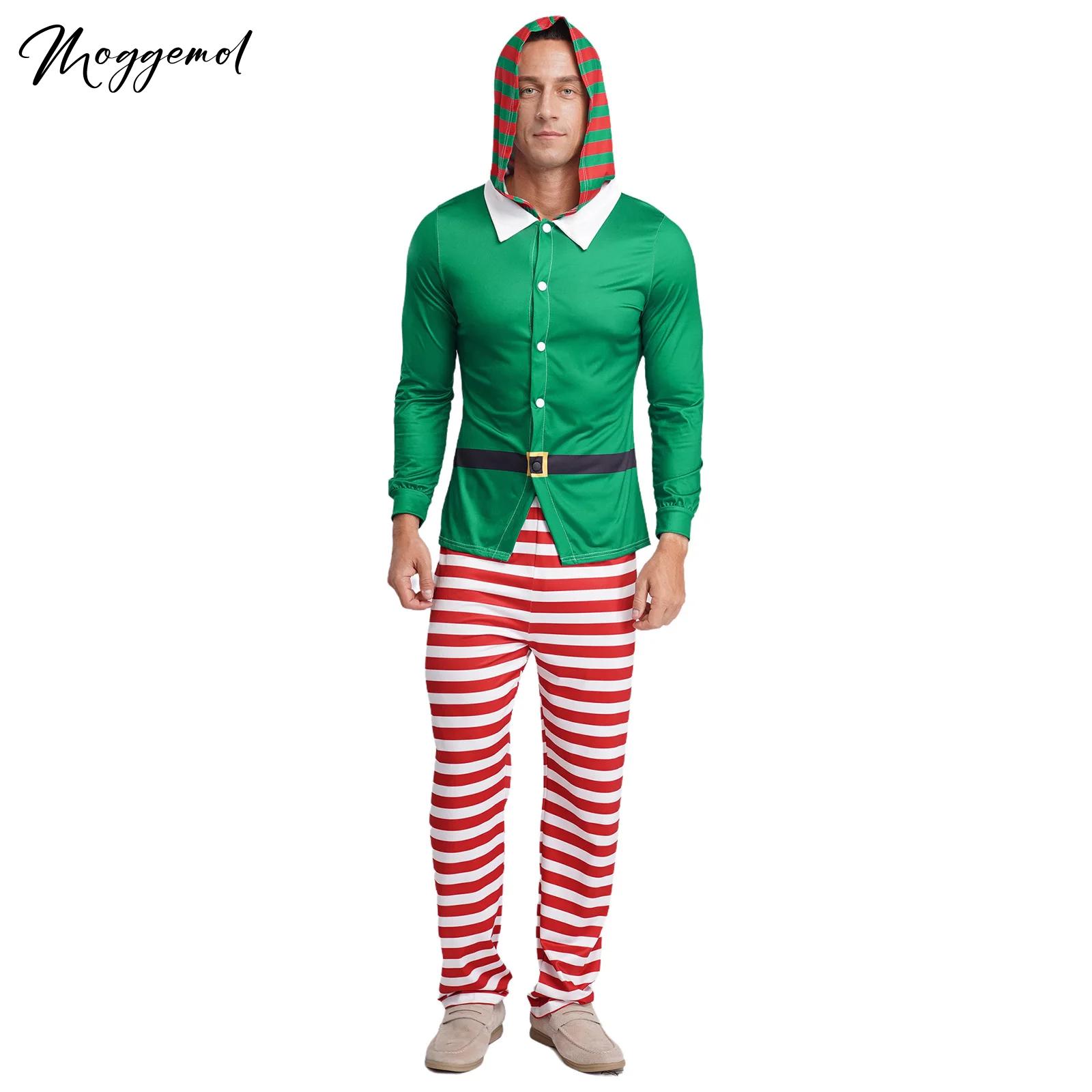 Mens Christmas Elf Pajamas Par - Elf Costume Christmas recensie en prijs