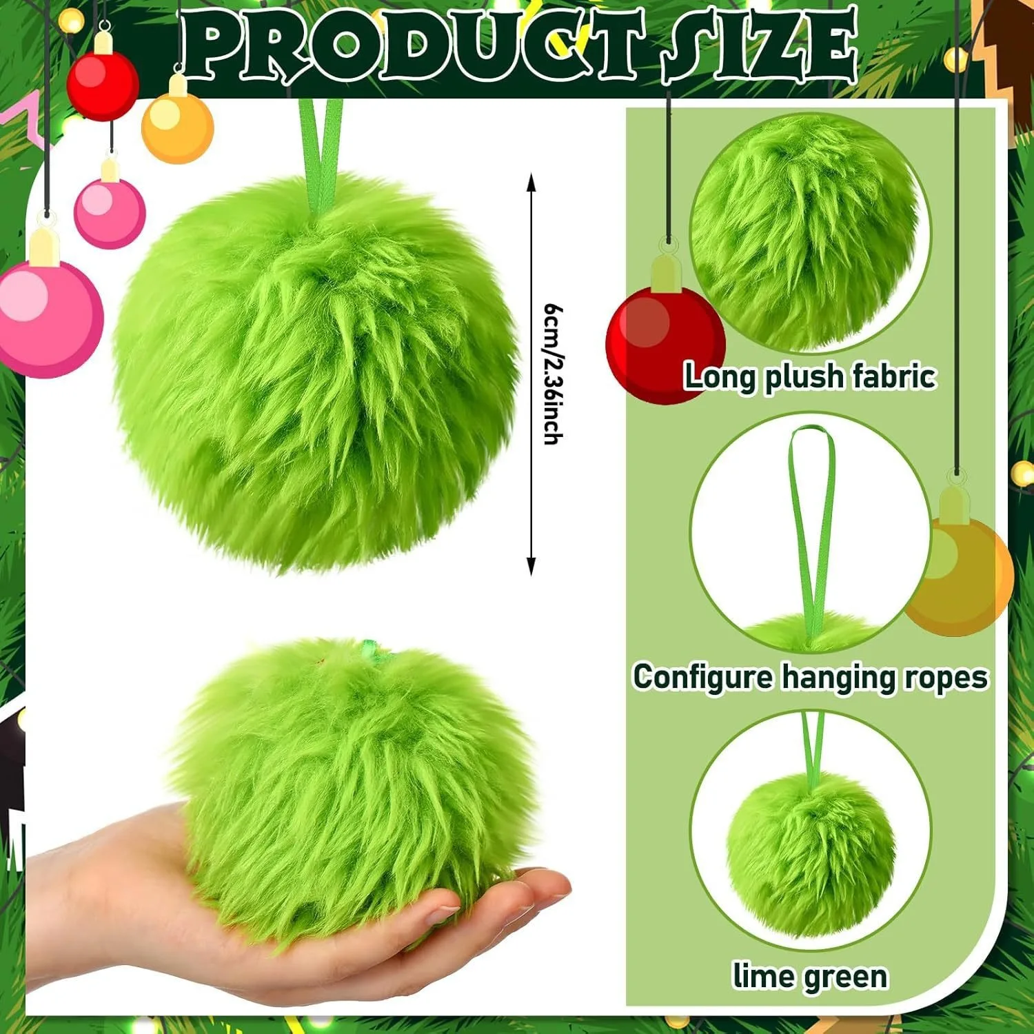 Christmas Green Long Plush Bal - Santa Hat Plush recensie en prijs