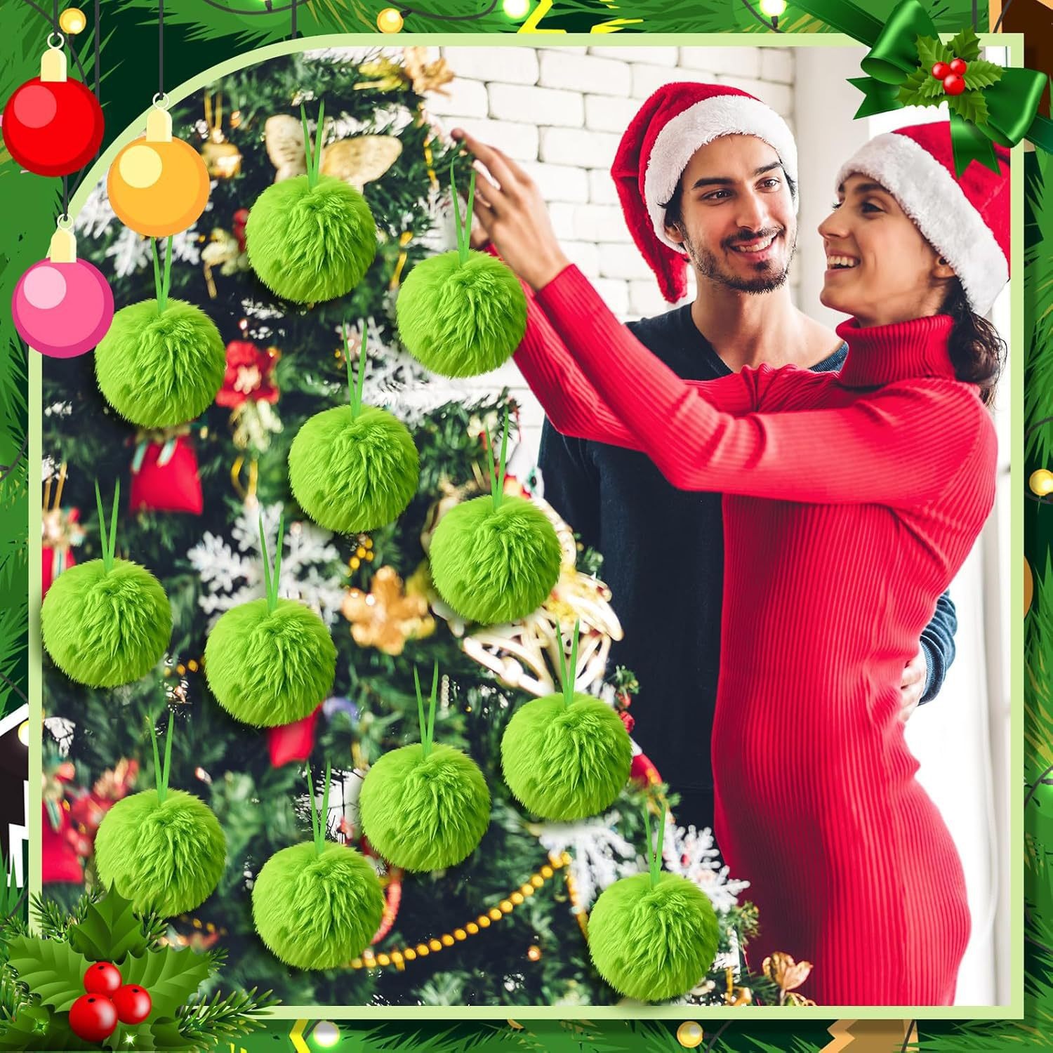Christmas Green Long Plush Bal - Santa Hat Plush recensie en prijs