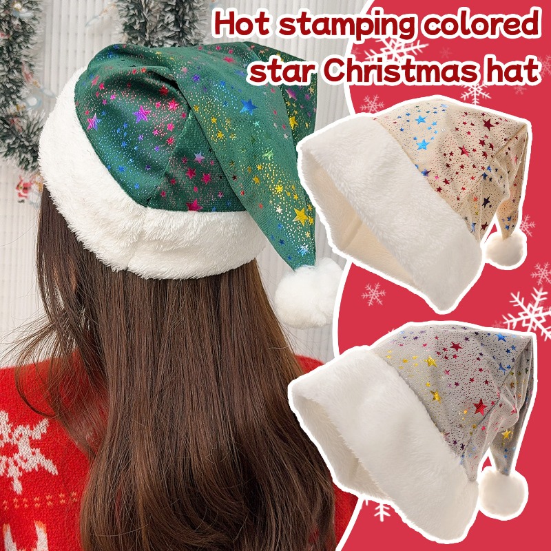 1-10Pcs Christmas Hat Warm Red - Santa Hat Plush recensie en prijs