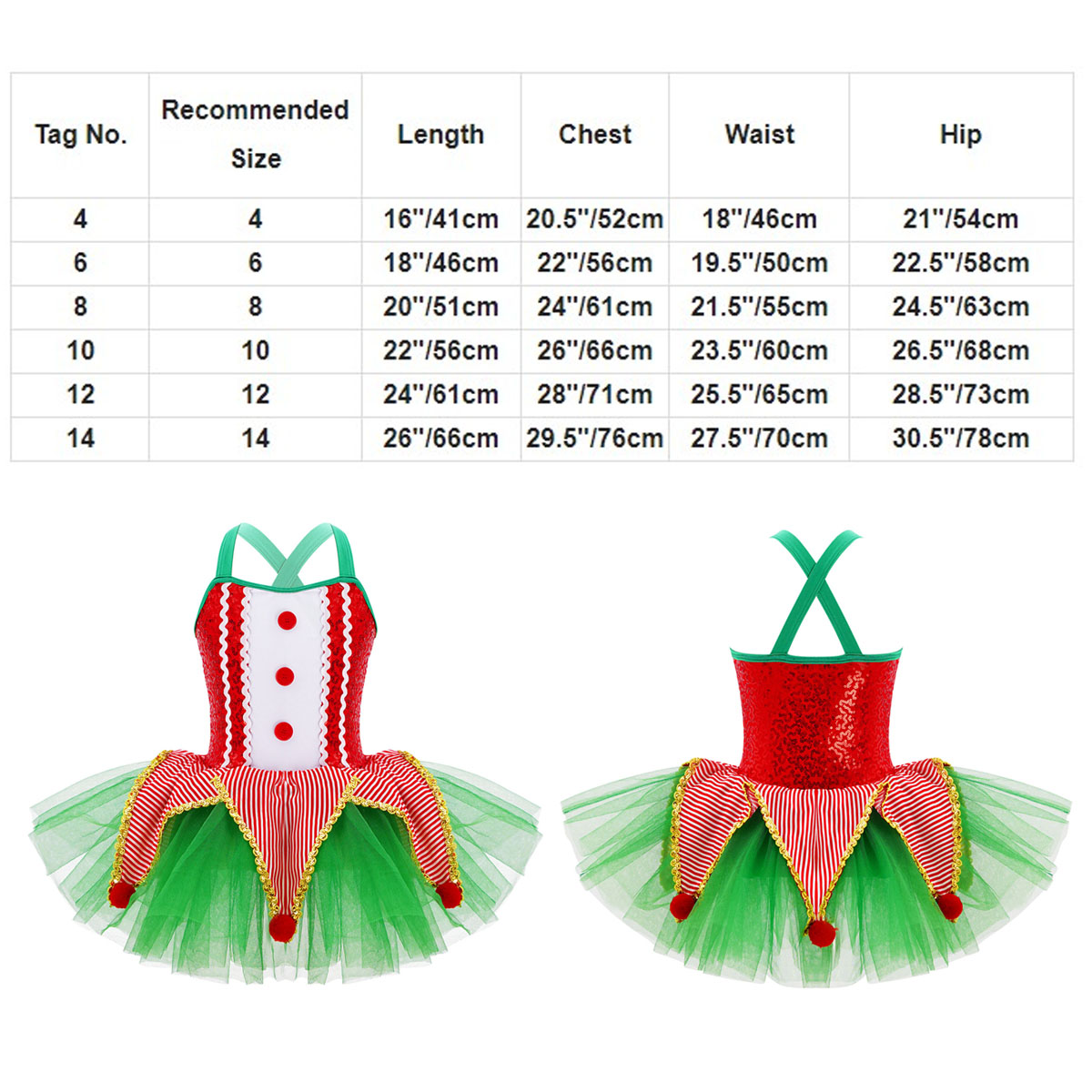 Kids Girls Sleeveless Sequins  - Elf Costume Christmas recensie en prijs