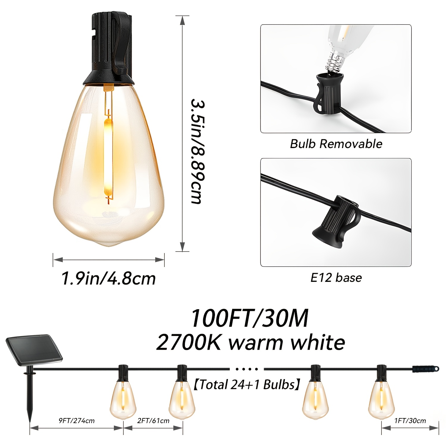 Solar Lights Outdoor, 100ft Pa - Christmas Lights Outdoor recensie en prijs