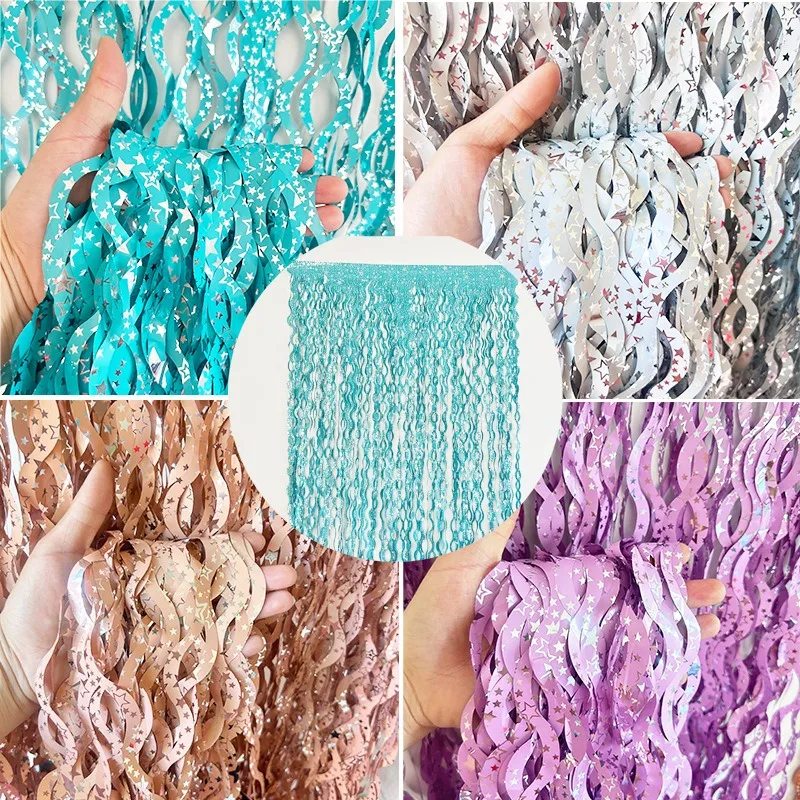 1X2M Star Colorful Rain Tinsel - Tinsel Garland Decoration recensie en prijs