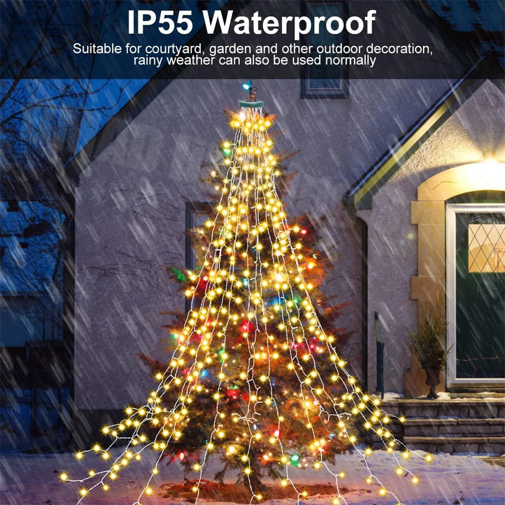 Christmas Tree Waterfall Light - Led Fairy String Lights recensie en prijs
