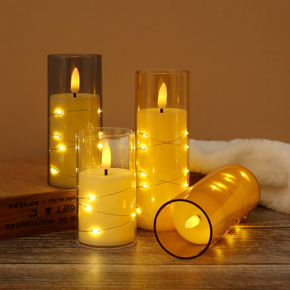 3pcs/set LED Copper Wire Flame - Holiday Candle Set recensie en prijs